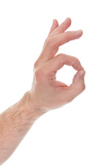 Male Hand Showing Ok Sign