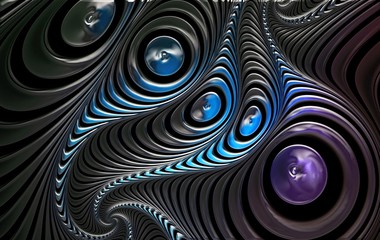 Sonic wawes. Computer generated fractal artwork.