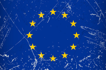 Grunge Länder Flagge - EU © picoStudio