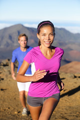 Trail running woman runner healthy lifestyle