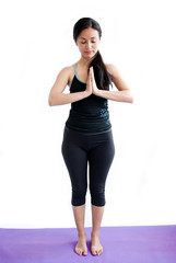 Fototapeta premium beautiful girl practising yoga
