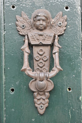 old iron door knocker