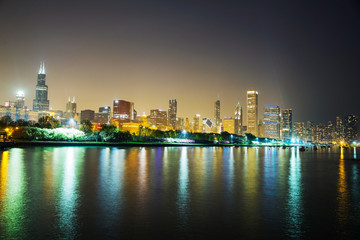 Fototapeta premium Chicago downtown cityscape panorama