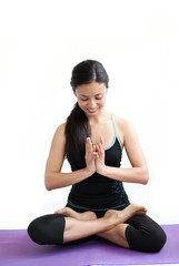 Fototapeta premium beautiful girl practising yoga