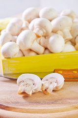 raw mushroom