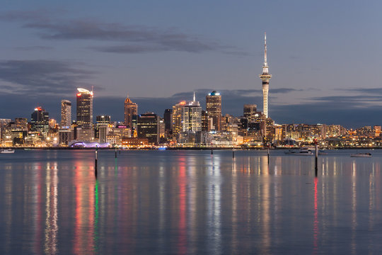 Auckland cityscape at night