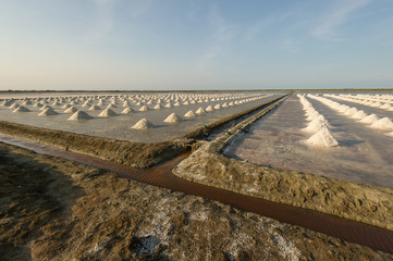 Salt fields, Phetchaburi, Thailand