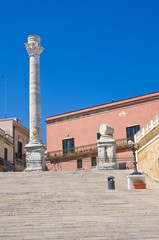 Roman columns. Brindisi. Puglia. Italy.