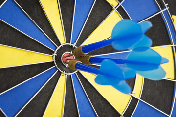 In the center of the target