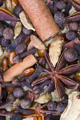 dried spices for gluhwein