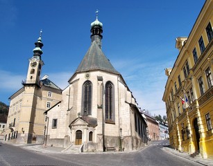 Fototapeta na wymiar Church in Banska Stiavnica