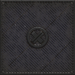 Rugged old anti-slip metal grid-tile floor texture