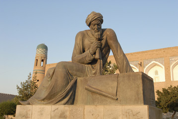 The Al-Khorezmi Muhammad ibn Musa Khuwarizmi Monument in Khiva