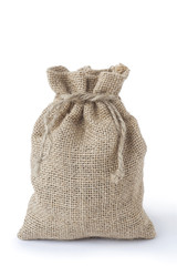 small burlap sack