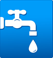 tap and drop on blue background
