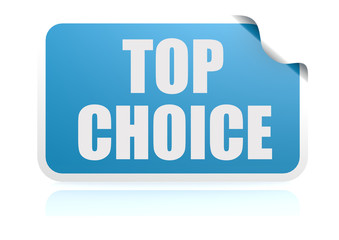 Top choice blue sticker