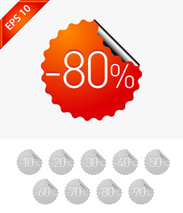 Sale stickers: -80%