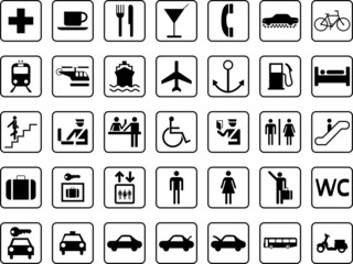guide and travel vector pictographs