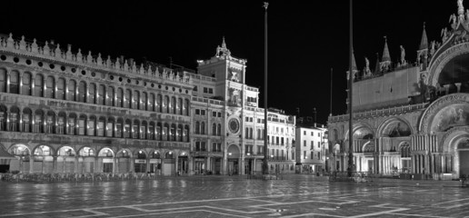 Piazza San Marco at night.