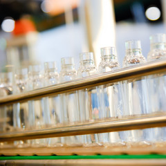 Bottle on the conveyor line in the industry