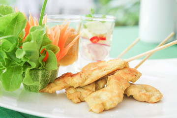 Pork Satay with Peanut Sauce
