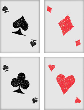 Playing cards symbol background