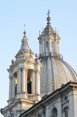 Fototapeta na wymiar Rome - Piazza Navona and Santa Agnese in Agone church