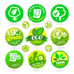 Set of Eco - Recycle - Green icons