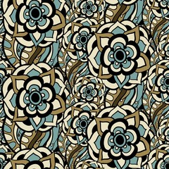 Vintage floral seamless pattern. Vector.