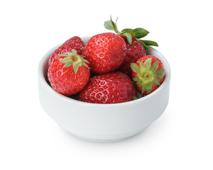 ripe strawberries in bowl
