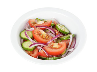 mix salad from tomatoes cucumbers