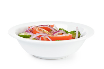 mix salad from tomatoes cucumbers