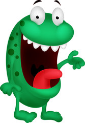 Cute green monster cartoon