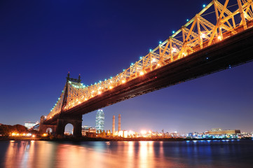 Obraz premium Queensboro Bridge night
