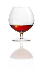 brandy snifter Isoated on white