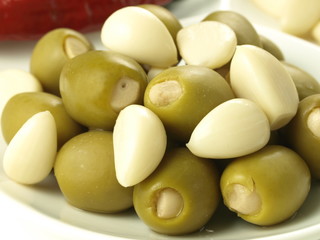 Olives with garlic
