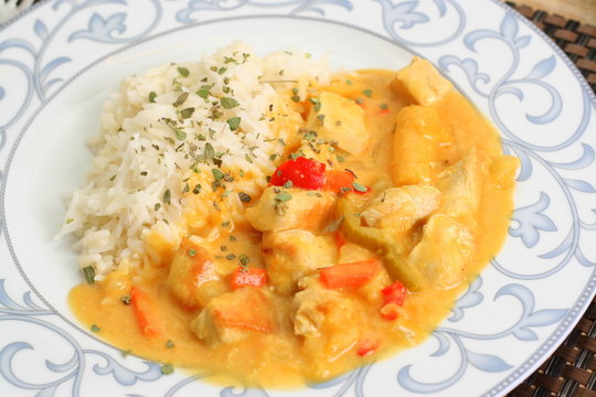 Geschnetzeltes Asiatisch mit Reis