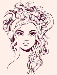 girl with fancy hairstyle