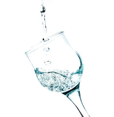 Water splashing in a glass