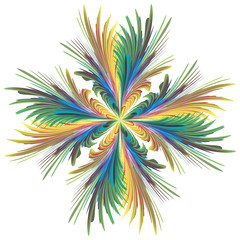 Modern abstract  vector flower in art deco style