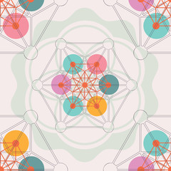 sacred geometry flower of life seamless pattern