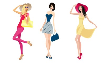 beautiful shopping women