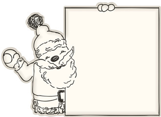 Santa Claus with Plain Label