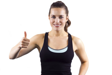 young female fitness trainer.