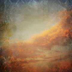 Vintage background with clouds in the sky - obrazy, fototapety, plakaty