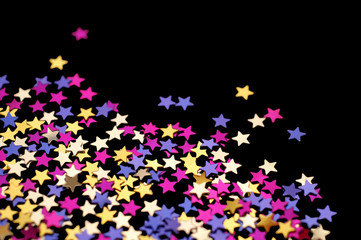 Obraz premium Confetti stars with copy space