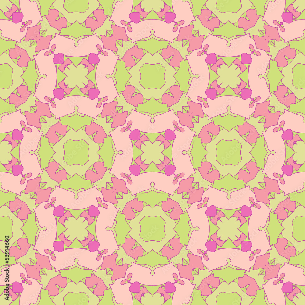 Aufkleber Seamless Colorful Retro Pattern Background