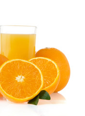 orange juice in glass