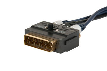 Video adapter and  two golden rca