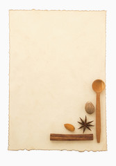 food ingredients and recipe pape